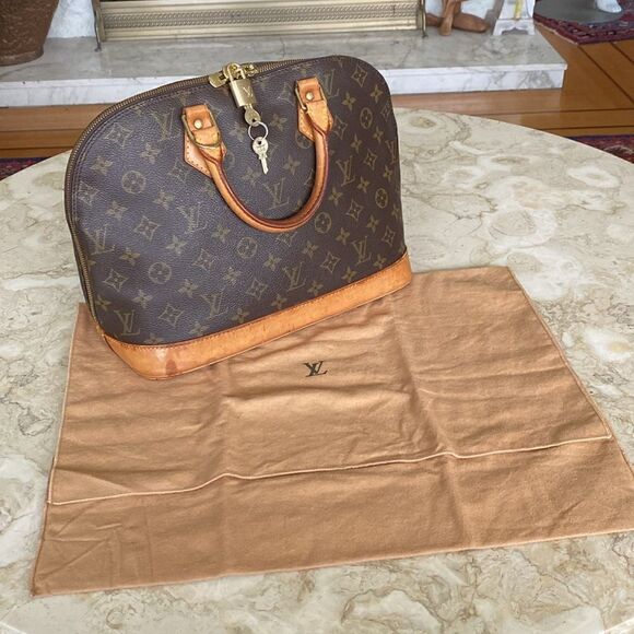 Louis Vuitton Alma PM Monogram Satchel Bag Dust-bag Lock & 2 Keys - Picture 3 of 17